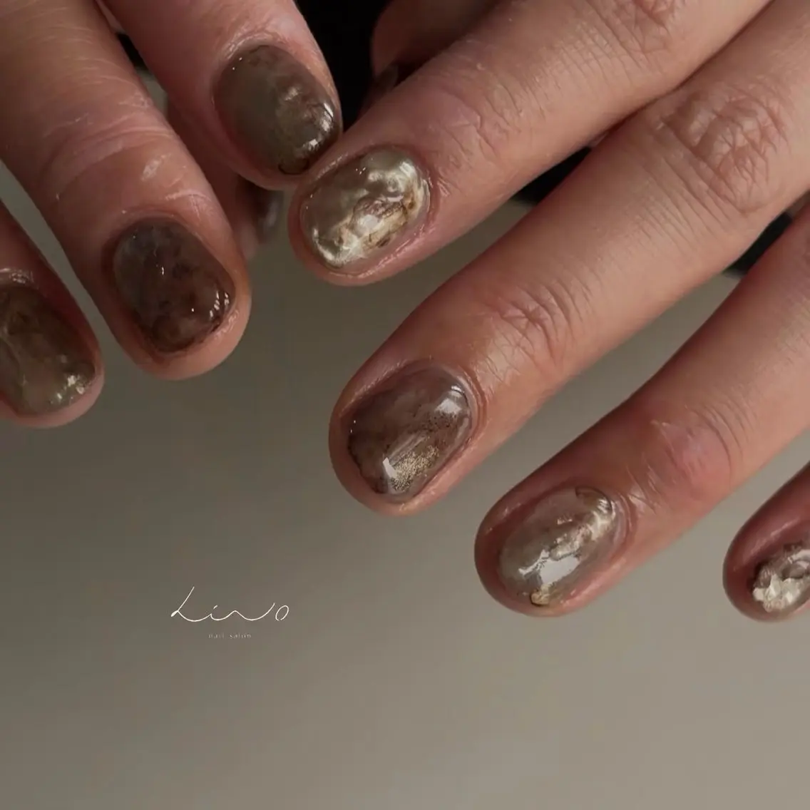 ネイル ニュアンスネイル ショートネイル ハンドネイル nail salon linoのネイルデザイン