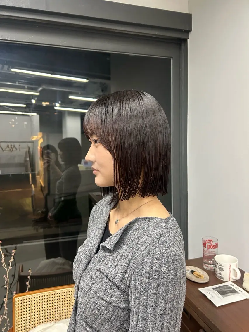 ショート ボブ ワンホン/韓国ヘア 🖤櫻木李紗のヘアスタイル