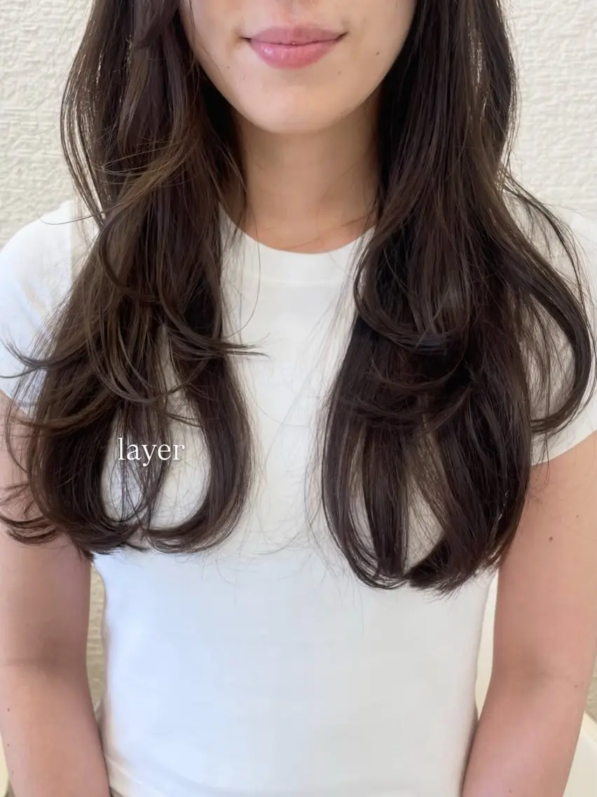 ロング カラー ブリーチなしダブルカ ラー🎀透明感/AOのヘアスタイル