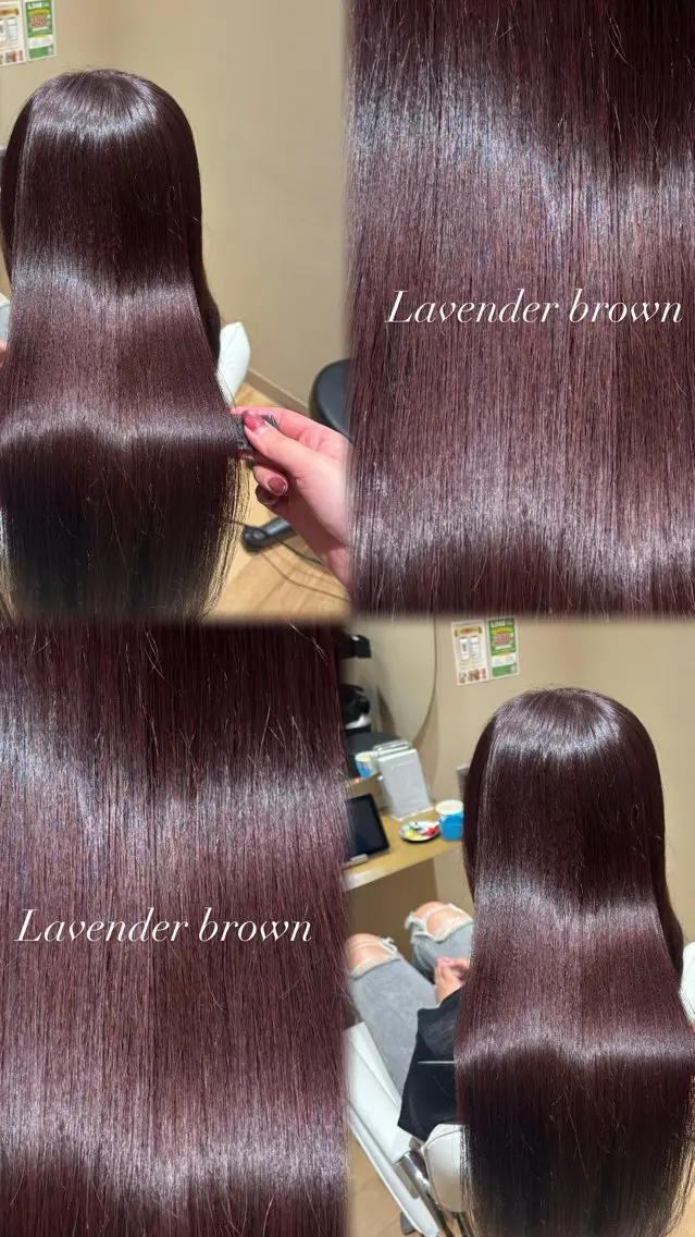 ロング ヘアカラー トリートメント 中島愛佳🐥⸒⸒ 縮毛矯正/艶髪カラーのヘアスタイル