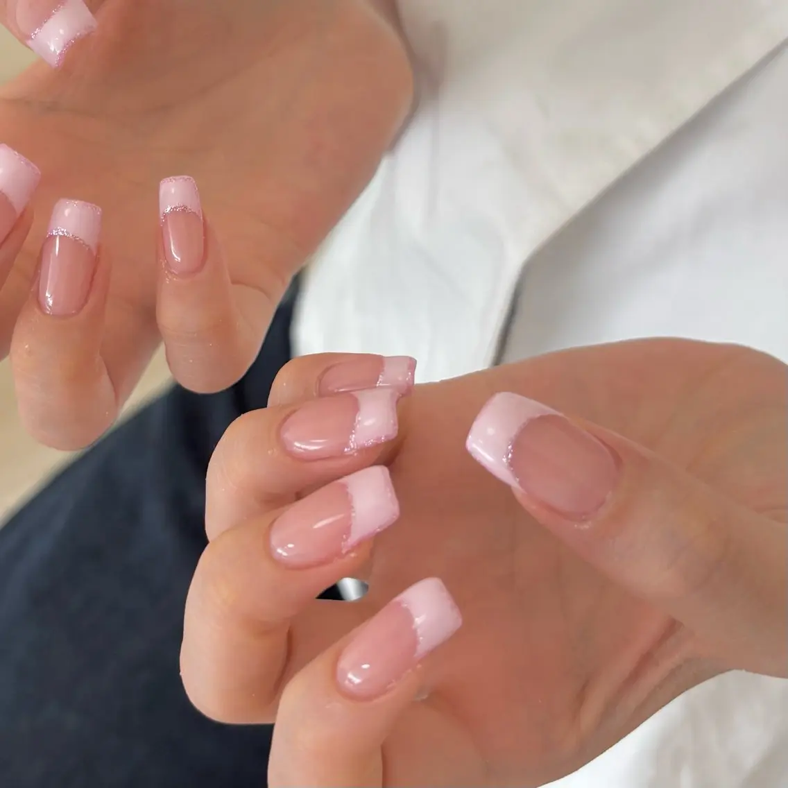 ネイル フレンチネイル ラメ(グリッター) ハンドネイル moufu.nail /sayaka 本町のその他イメージ