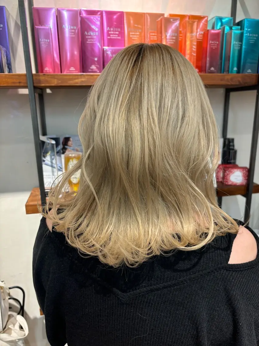 セミロング トリートメント ゆうこ🍀髪質改善/ ストレート/艶カラーのヘアスタイル