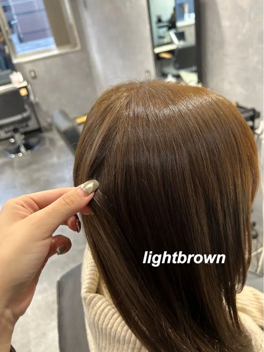 セミロング カラー ブラウンカラー 透明感カラー プルエクステ/インナ ーカラー🦊はるなのヘアスタイル