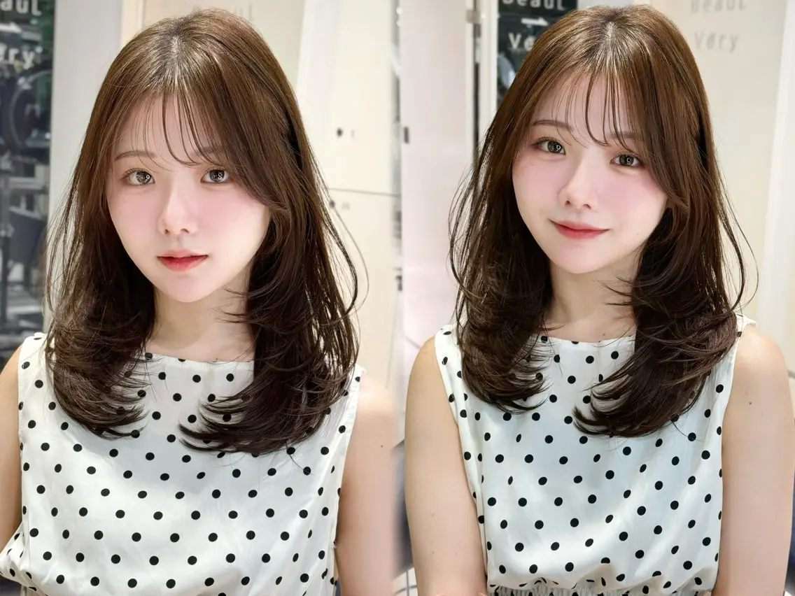 【お出かけ前に可愛く】透明感たっぷり🤎大人かわいいシルクブラウン★の写真