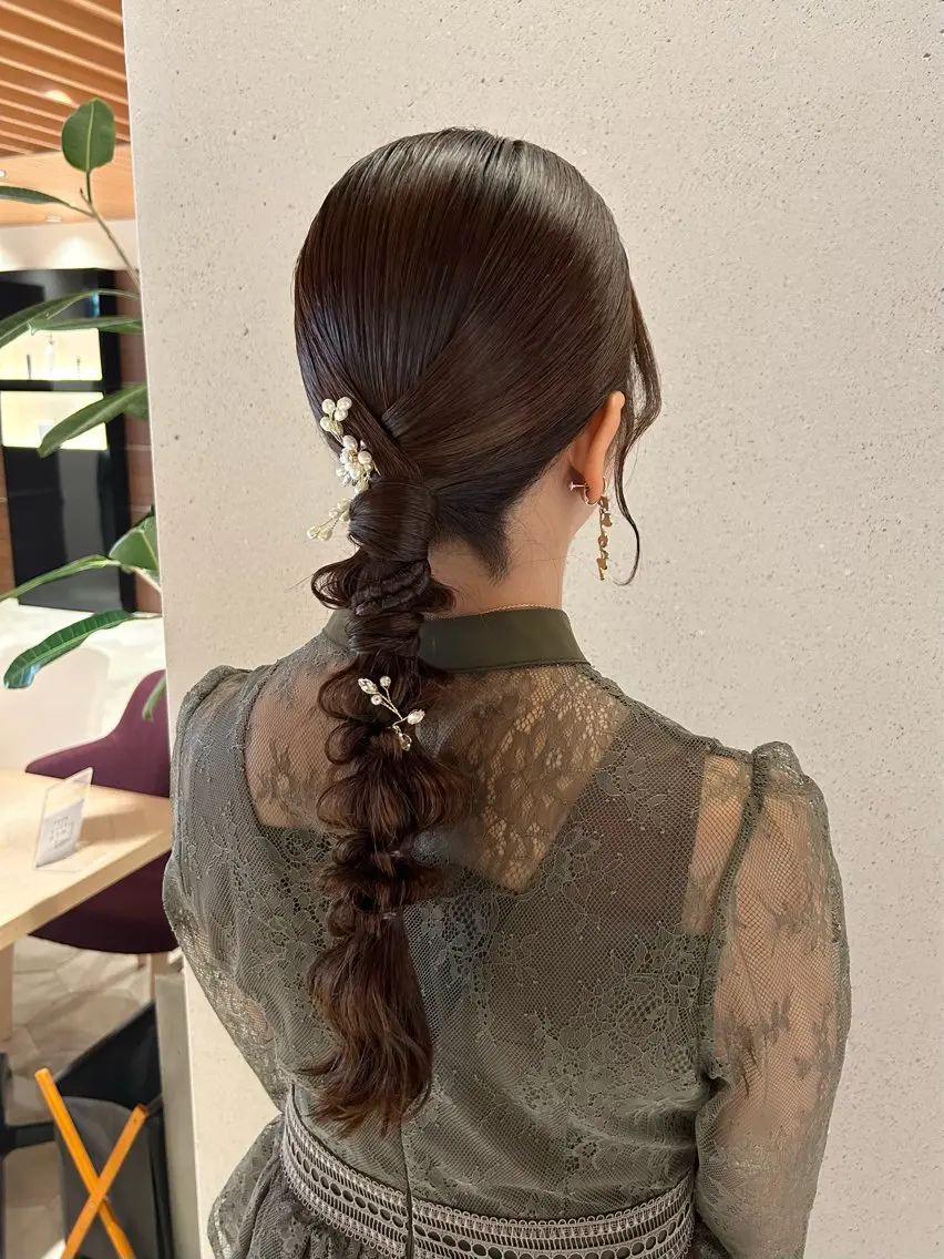 ヘアセット🎀(結婚式参列前やライブ参戦前のヘアセット)の写真