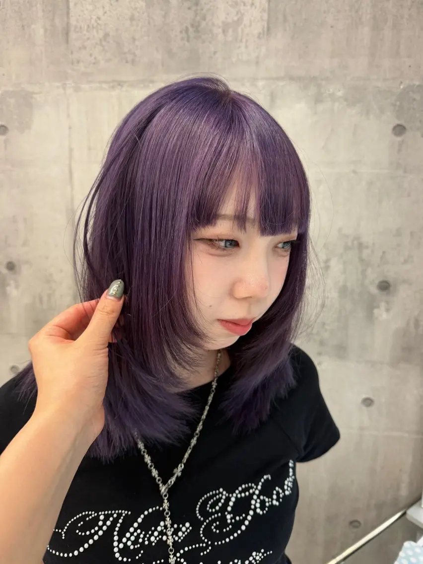 ミディアム カラー ハイトーン/ゆるふわ 🧚𖥔ׁTOMO♡のヘアスタイル