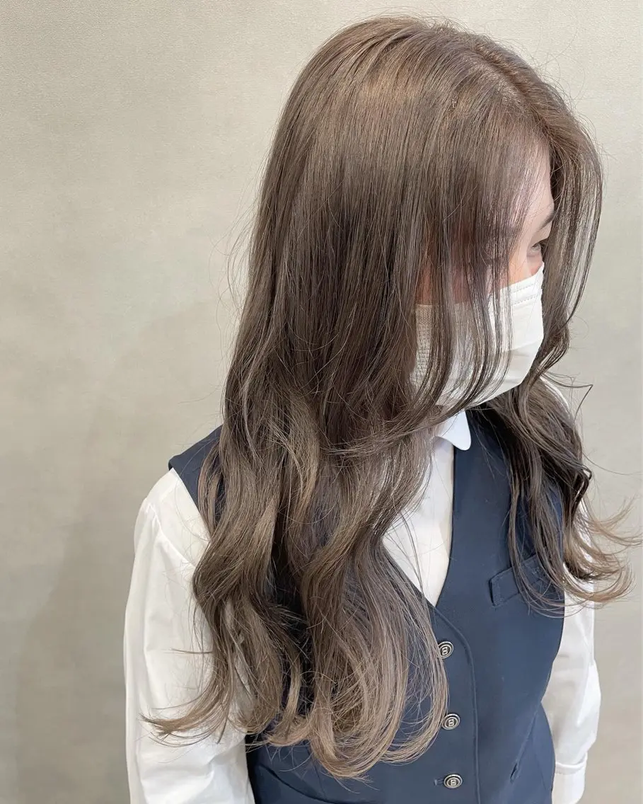 ロング カット ヘアカラー トリートメント 柄澤 菜南子のヘアスタイル