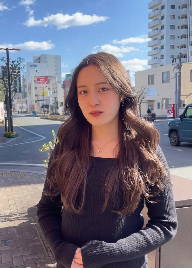 ロング ヘアカラー トリートメント 🦖JIN HAIR DESIGN🦖のヘアスタイル