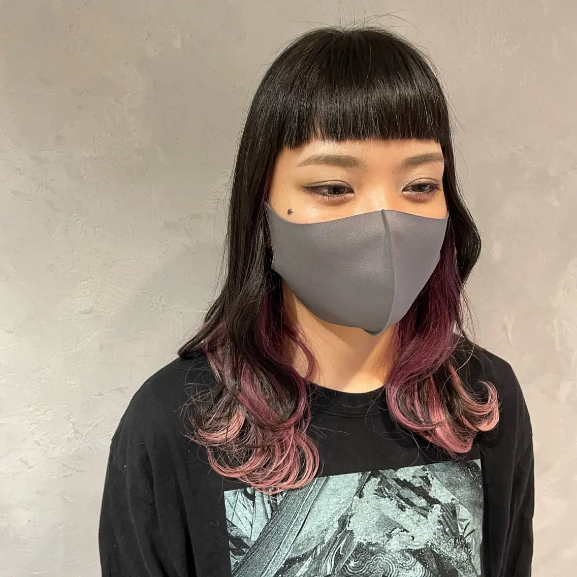 ミディアム カラー ヘアアレンジ 髪質改善 縮毛矯正 トリートメント 酸熱トリートメント ヘアカラー トリートメント 美髪ストレート AOYAGIのヘアスタイル