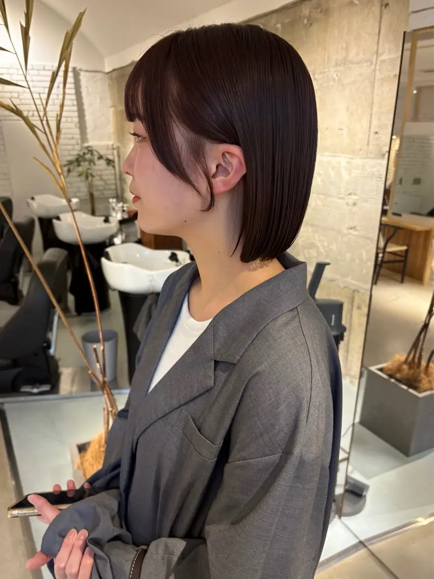 ショート カラー ラベンダーカラー ピンクカラー ピンクラベンダー ボブ トリートメント カット ヘアカラー トリートメント yuki ♡のヘアスタイル