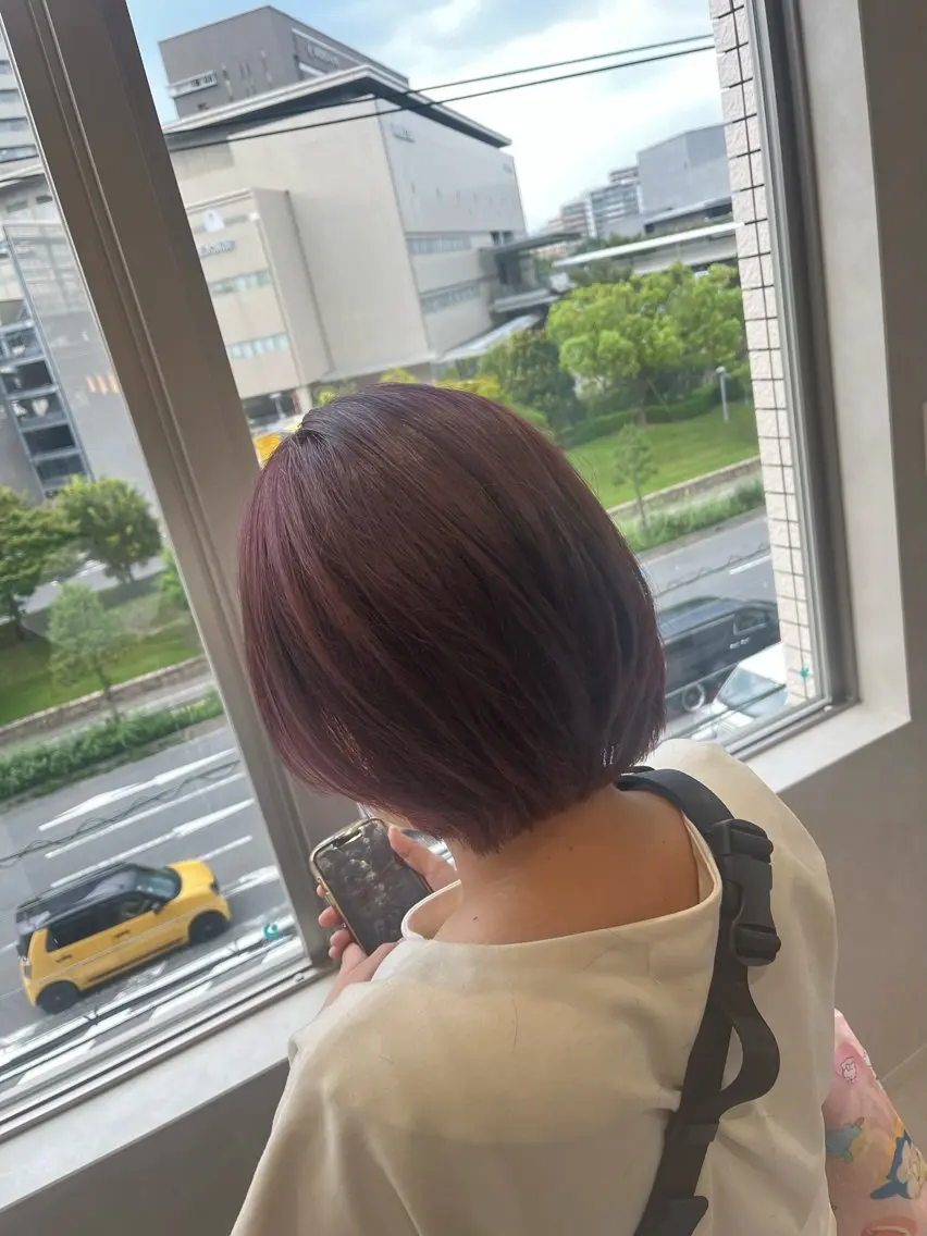 ショート ショートボブ ピンクラベンダー ボブ ショートヘア Eleanor枚方店 /梅木雄治のヘアスタイル