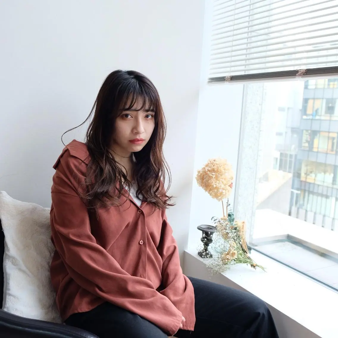 ロング カラー パーマ シースルーバング 大人可愛いHair ❤︎Ayakoのヘアスタイル