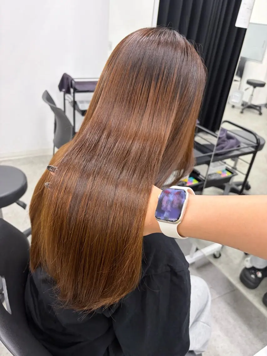 ロング カラー ヘアアレンジ メンズ トリートメント さくら🍒 暖色カラー/髪質改善のヘアスタイル