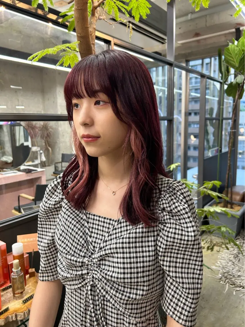 ロング カラー ピンクカラー maho/垢抜け カラーパーマメイクのヘアスタイル