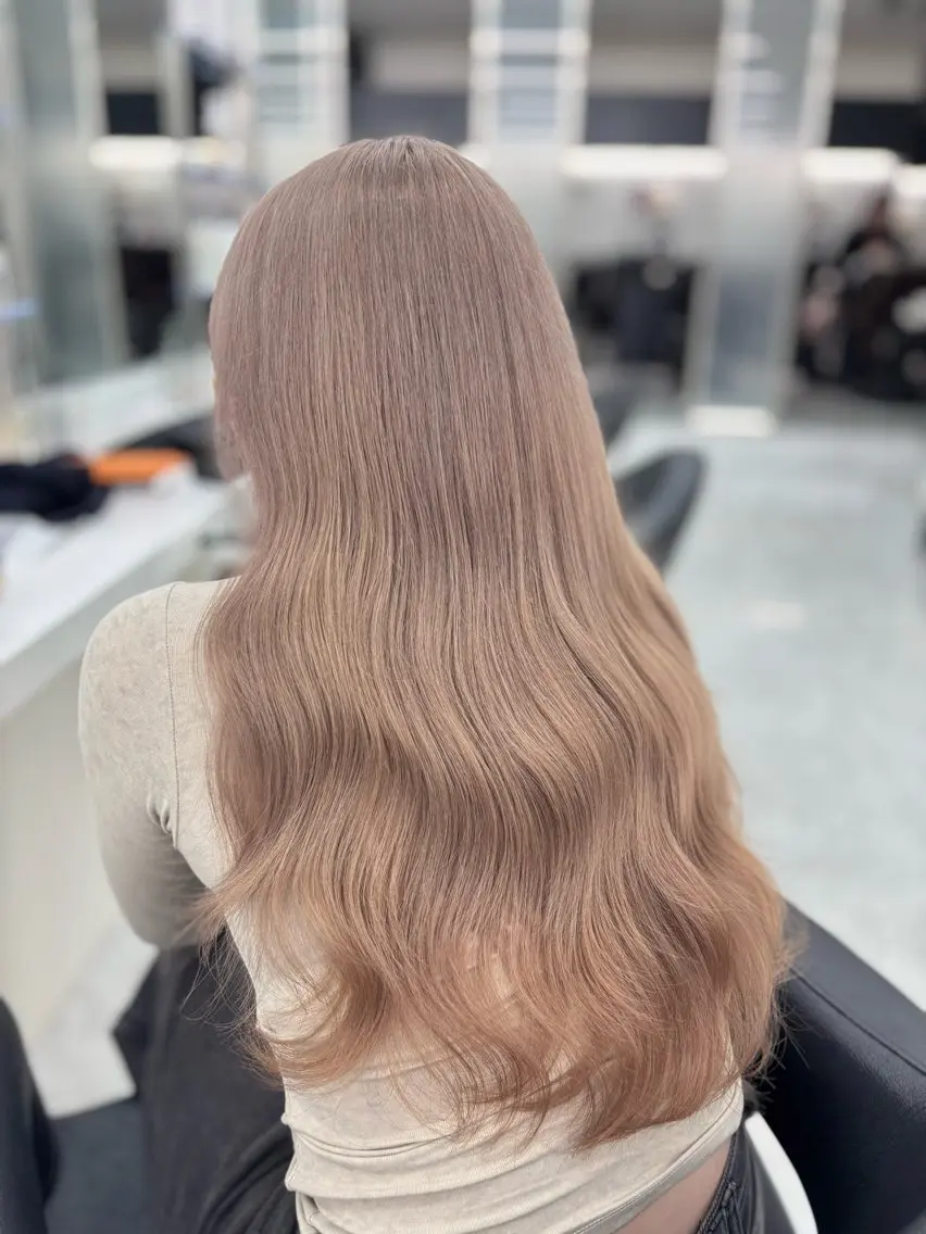 ロング カラー ヘアカラー ヘッドスパ ヘアセット 🫧韓国風透明感 ヘア🫧towaのヘアスタイル