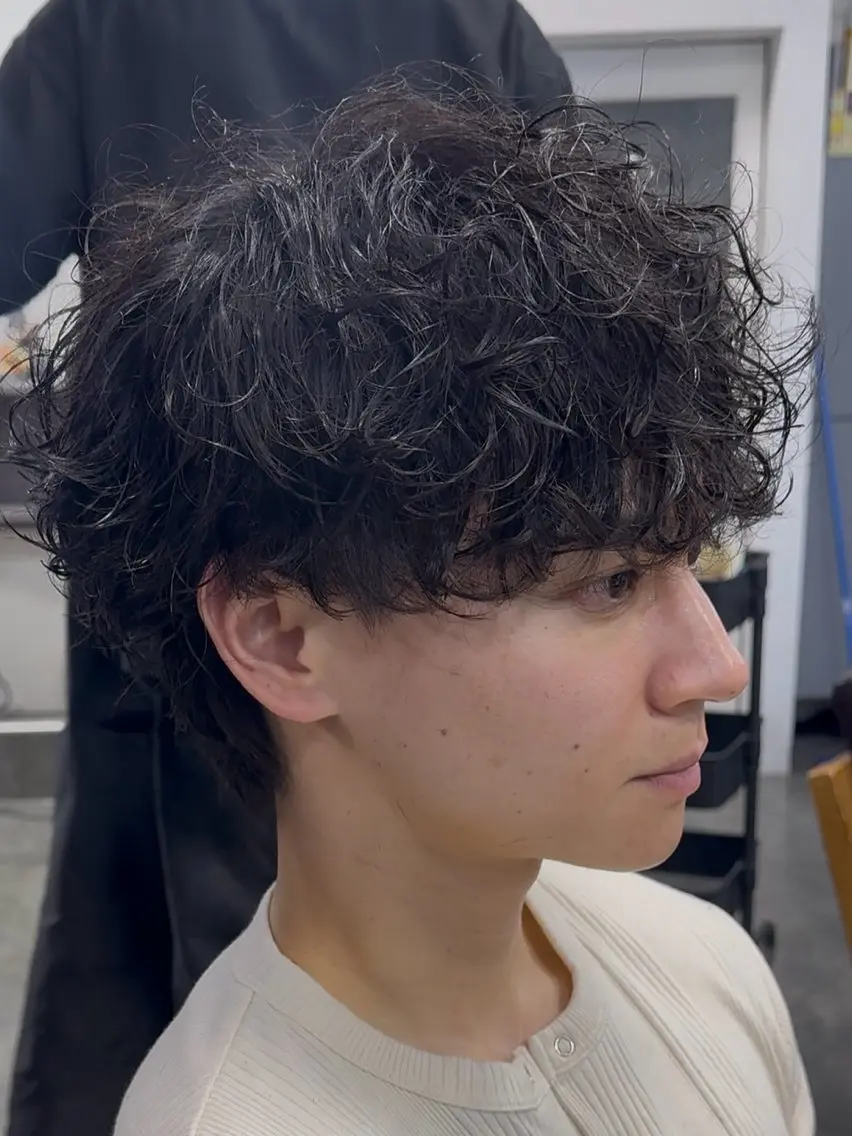 パーマ メンズ メンズパーマ カット パーマ 大阪メンズ 美容師井上智博のヘアスタイル