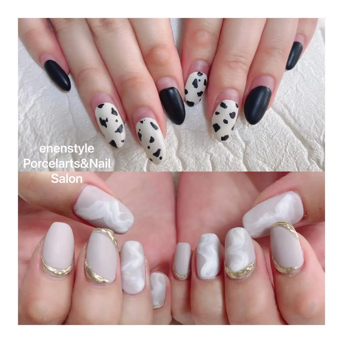 ミディアム ネイル ハンドネイル 🐾enen style 🐾のネイルデザイン