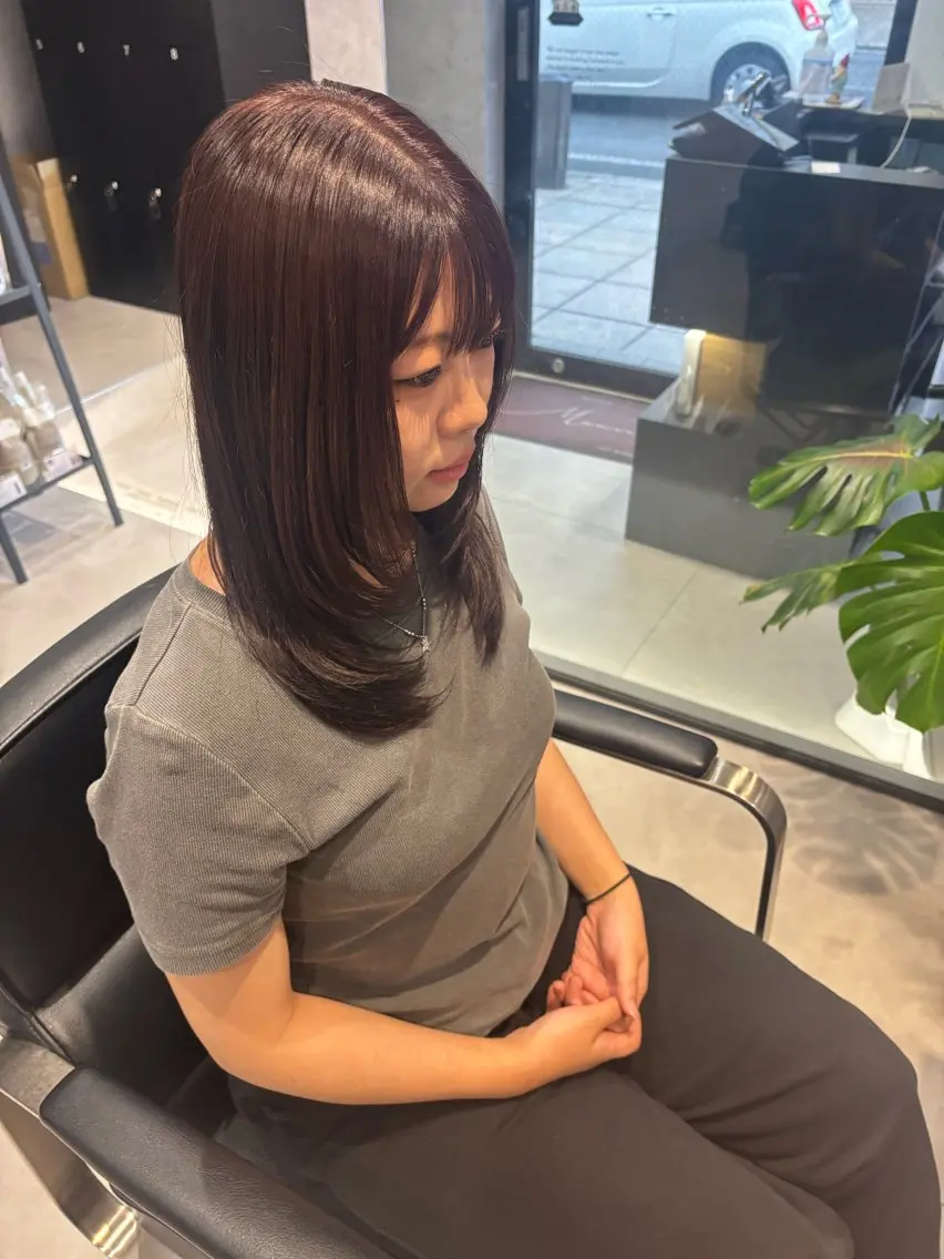 ミディアム 長橋 ももかのヘアスタイル