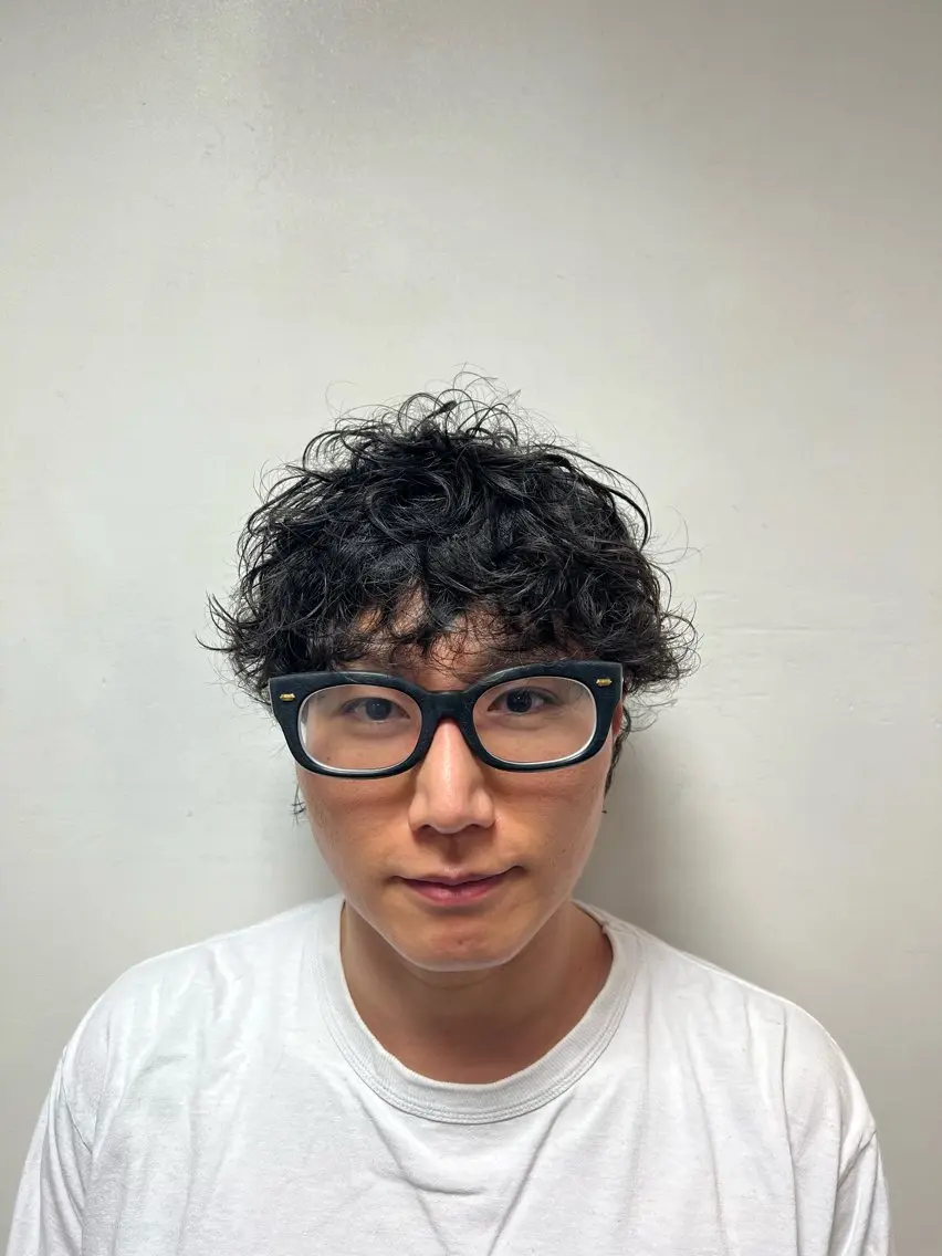 ミディアム パーマ ミディアムパーマ 男性の方限定🚹山田 瑛心のヘアスタイル