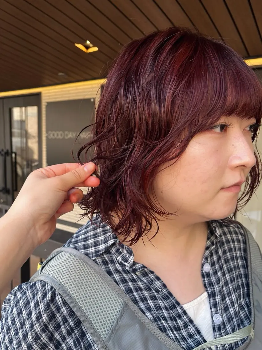 カラー ヘアカラー 暖色/パーマ 🌼クニトウメイのヘアスタイル