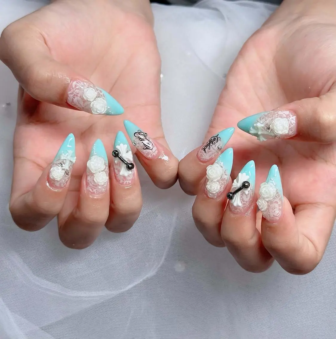 ネイル フレンチネイル ジェルネイル ハロウィン 韓国ネイル マグネットネイル ハンドネイル H.baby Nail Salonのネイルデザイン