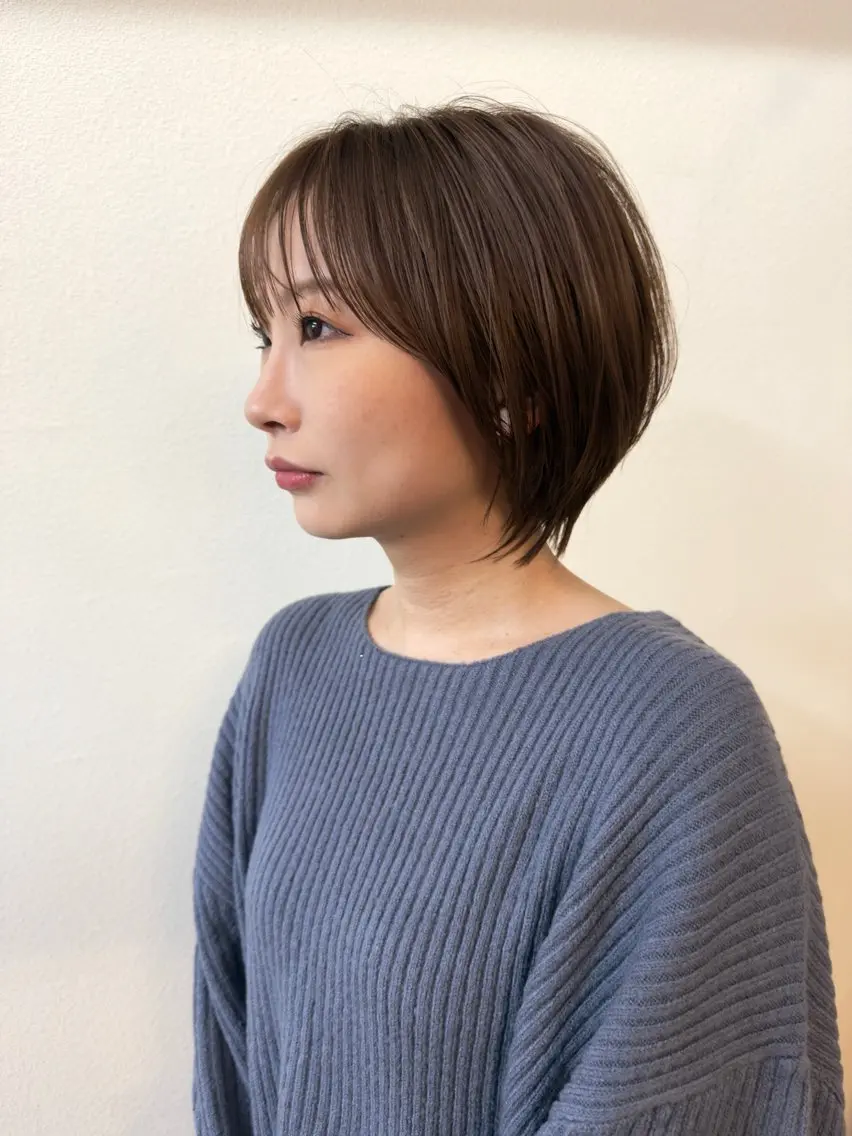 ショート ヘアカラー トリートメント ‘elua STYLE LABのヘアスタイル