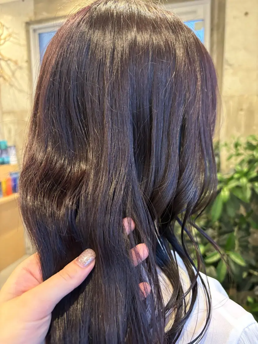 カラー 透明感カラー ディープラベンダー ラベンダーカラー 竹俣 千夏のヘアスタイル
