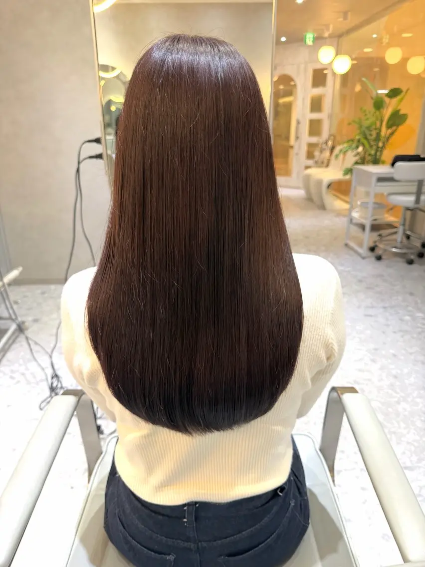 セミロング カラー カット ヘアカラー トリートメント 🎀髪質改善/艶髪/ 艶カラー🎀浅田涼風のヘアスタイル