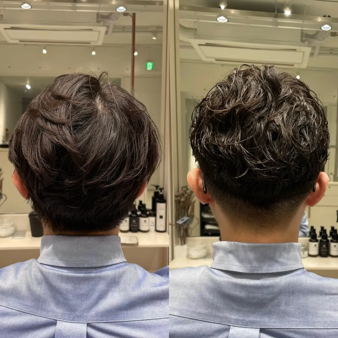 ショート パーマ メンズ 似合わせカットカラー ・パ—マ✨ちえのヘアスタイル