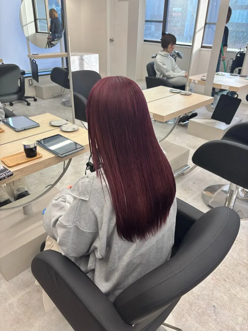 【minimo限定価格‼️】ダブルカラー🌈(ケアブリーチ使用)➕うる艶TR💧の写真