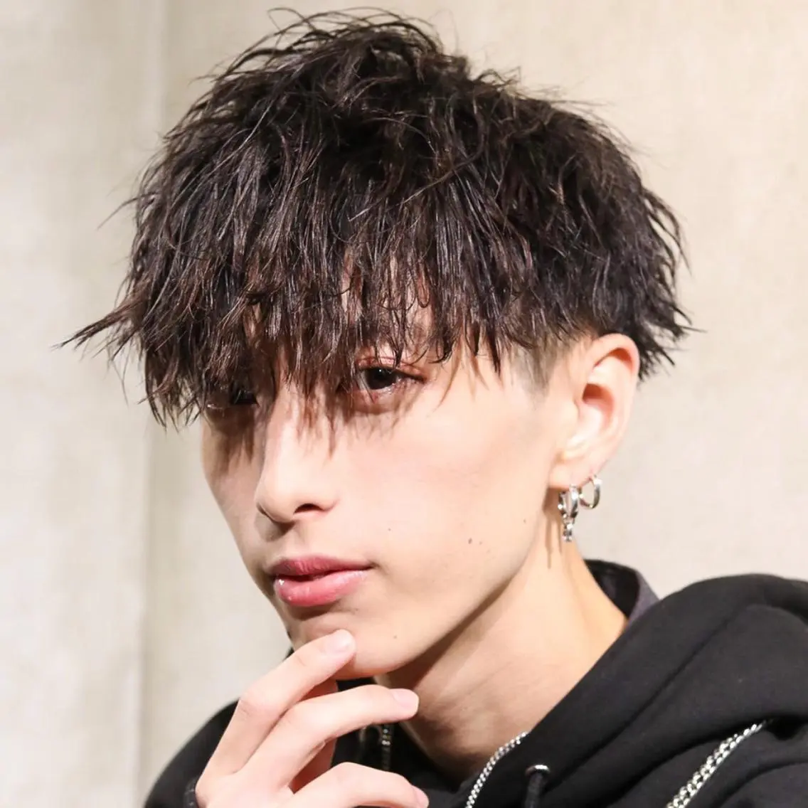 ショート パーマ メンズ マッシュ ハイトーン/メンズマ ッシュ/KYOHEIのヘアスタイル