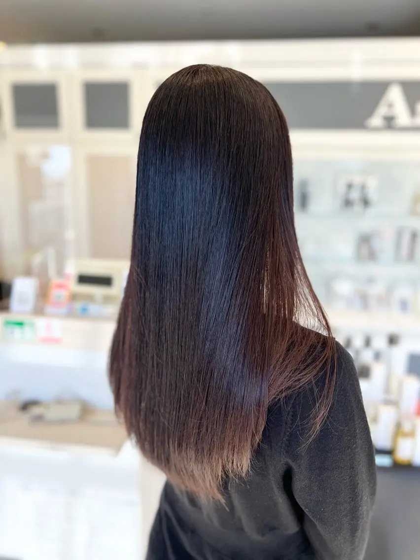 ロング パーマ カット 縮毛矯正 金子 直樹のヘアスタイル