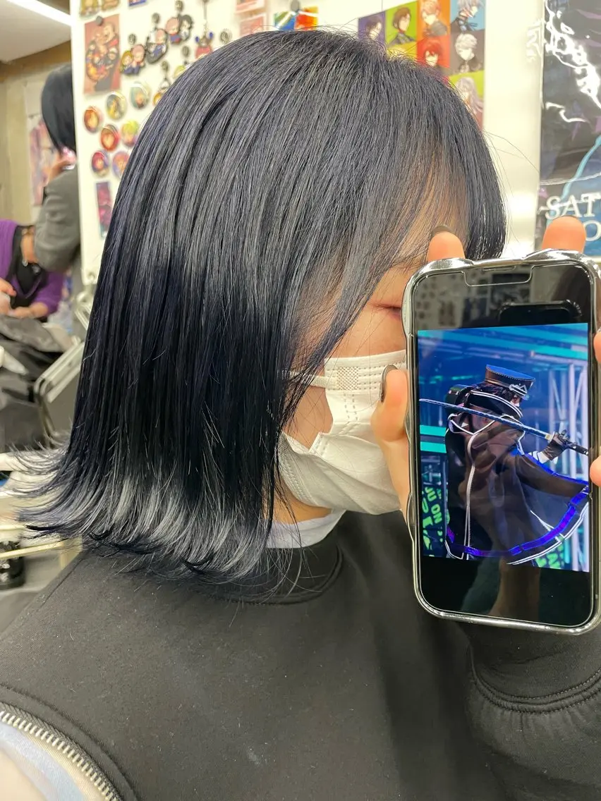 ロング カラー ヘアカラー トリートメント インナーカラー 推し ブリーチ 髪質改善のヘアスタイル