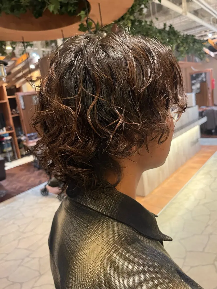 ミディアム ミディアムパーマ カット パーマ 似合わせスタイル 🌹mao🌹のヘアスタイル