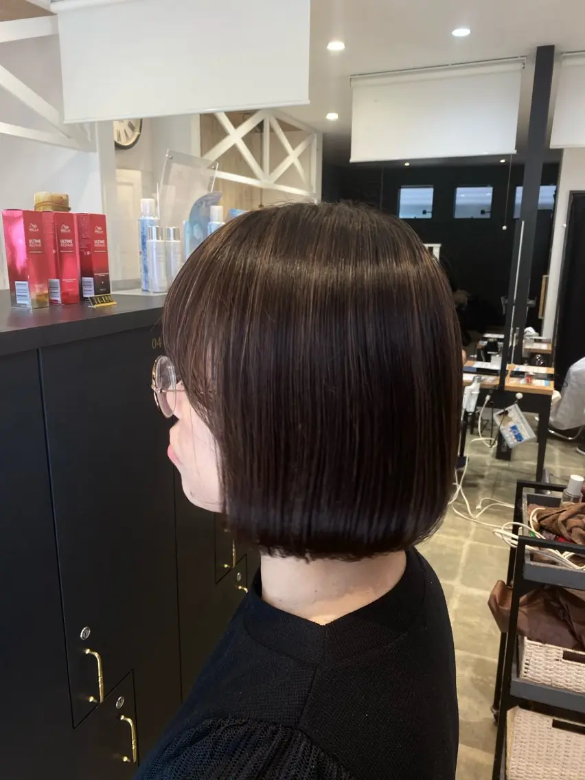 ミディアム カラー ハイライトカラー ハイライト ヘアカラー 柴田 枝利子のヘアスタイル
