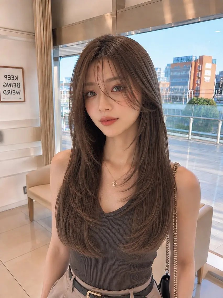 ロング カラー カット ヘアカラー トリートメント 金子 直樹のヘアスタイル