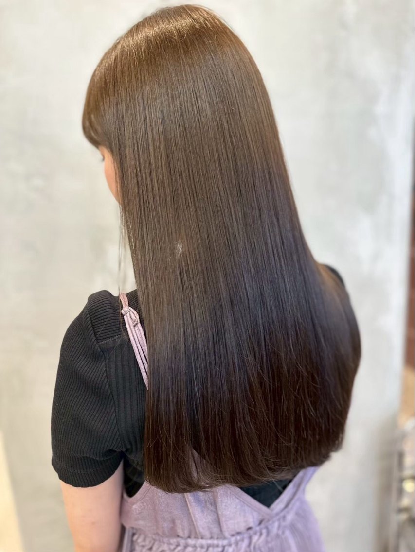 ロング 縮毛矯正 岸田 和樹のヘアスタイル