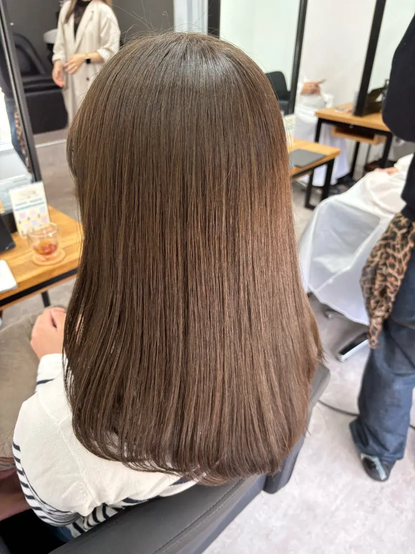 セミロング ヘアカラー anB Bのヘアスタイル