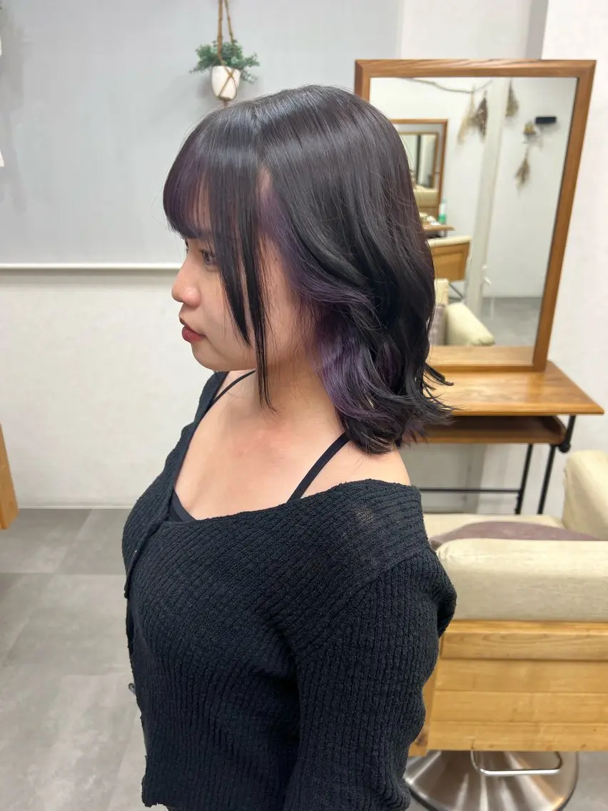 ミディアム ブリーチカラー HAZUKI🦖のヘアスタイル