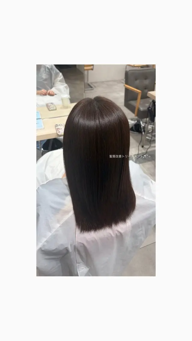 ミディアム トリートメント kana/透明感🫧 ナチュラルカラーのヘアスタイル