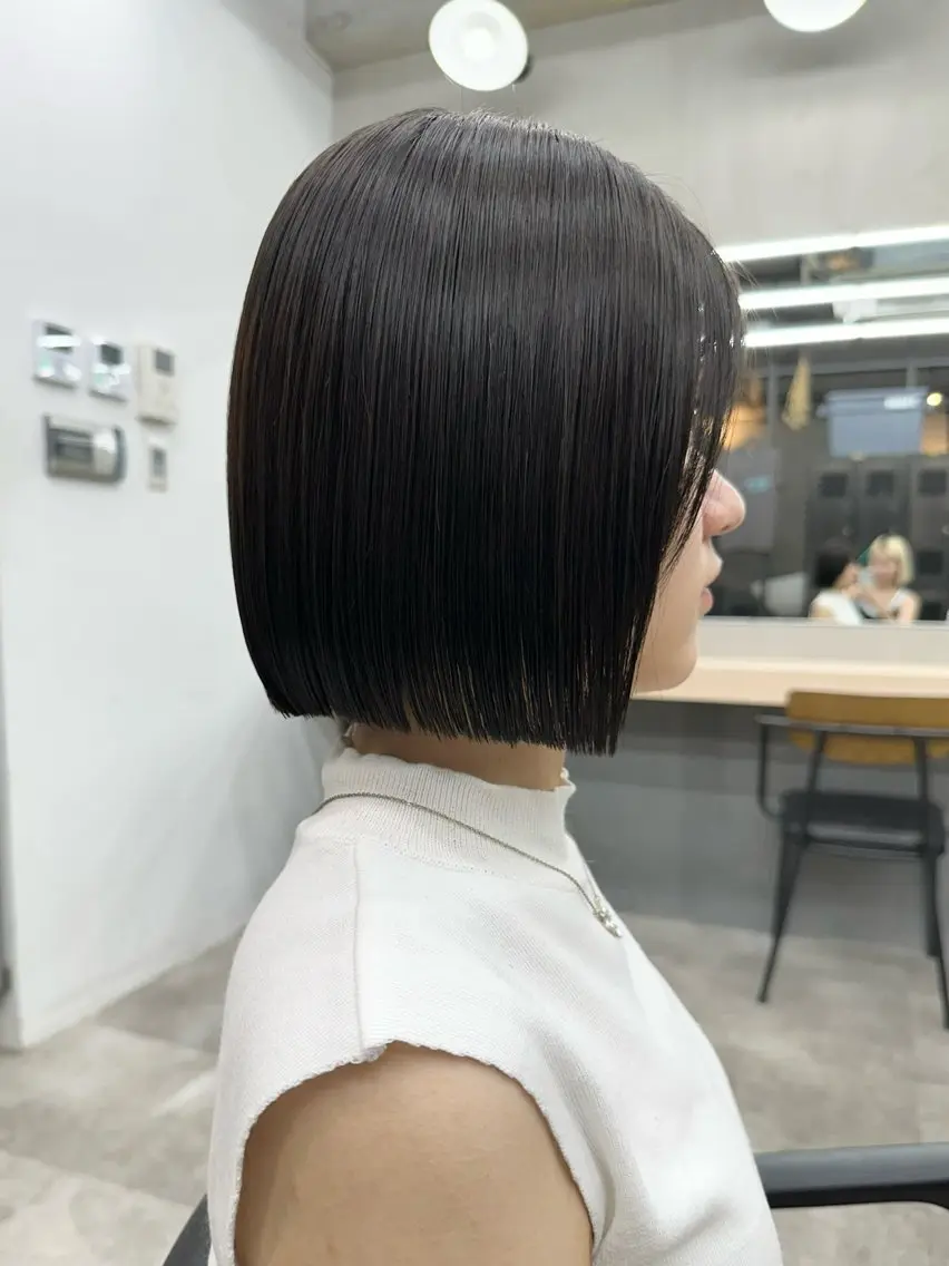 ショート カット ヘアカラー 髪質改善/美髪矯正/ 小顔ボブNANAのヘアスタイル