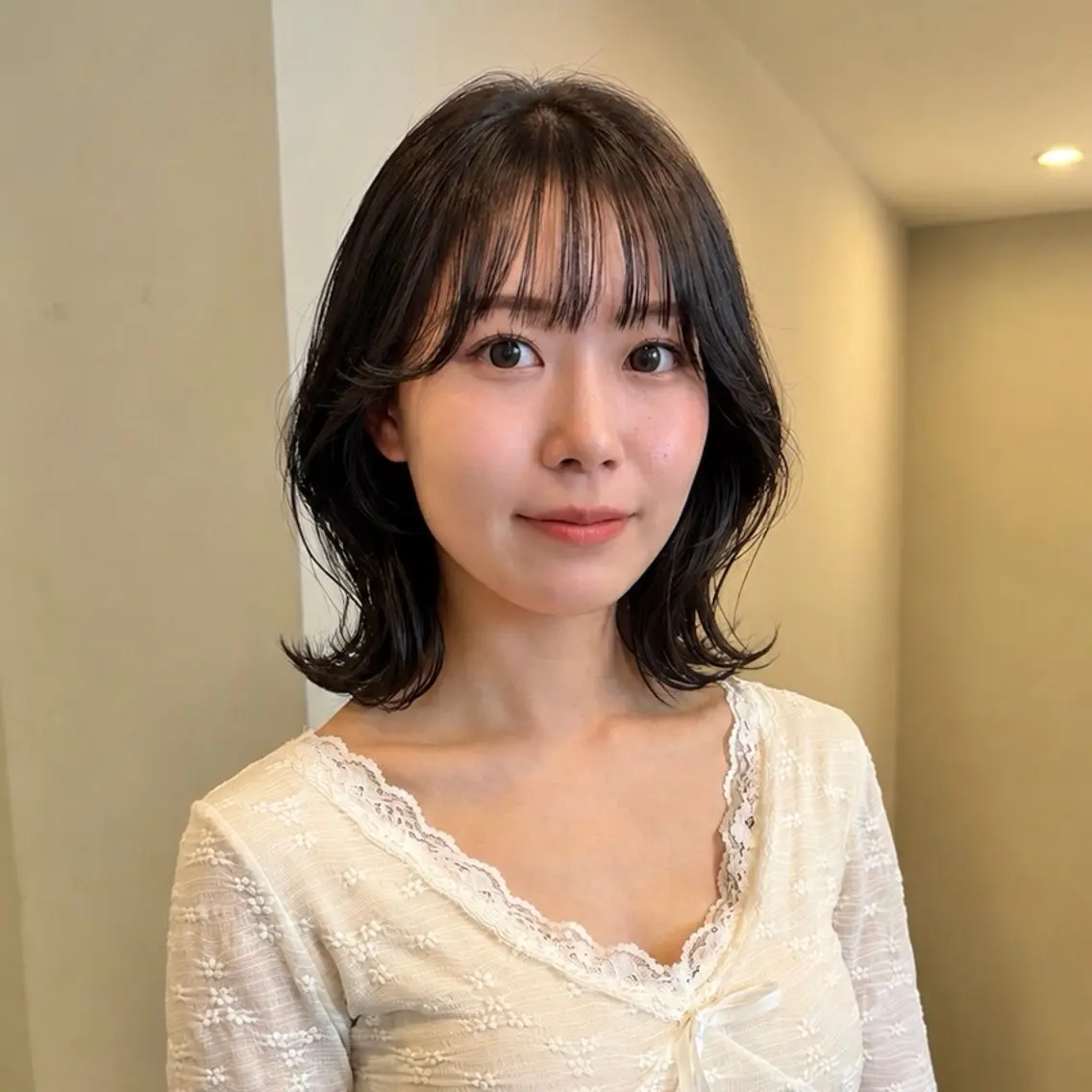 ミディアム カラー SAKI 新宿のヘアスタイル