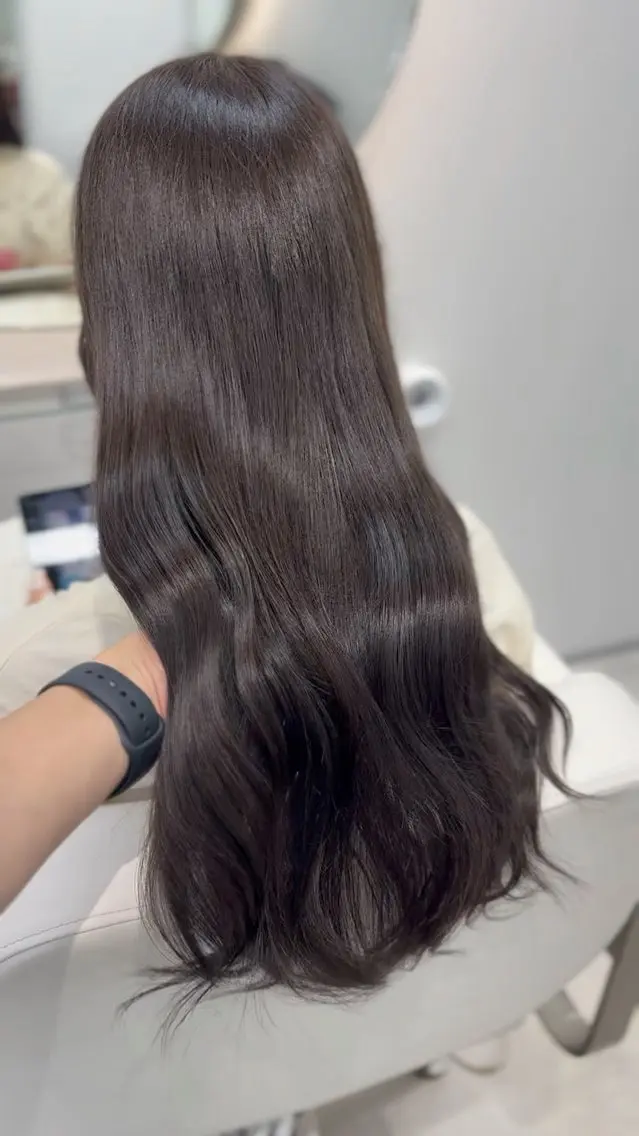 ロング ヘアカラー トリートメント 代官山×美髪 縮毛矯正艶カラー🫧のヘアスタイル