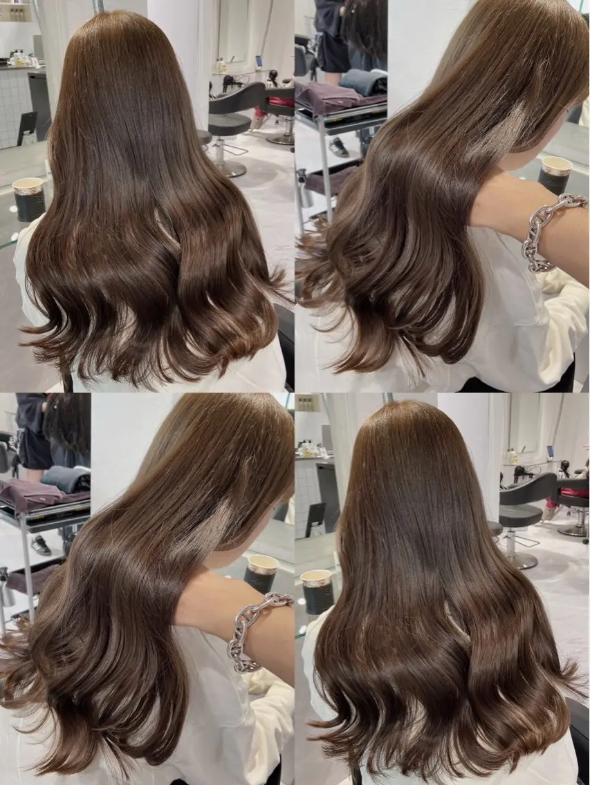 セミロング カラー センターパート特化 井上健太のヘアスタイル