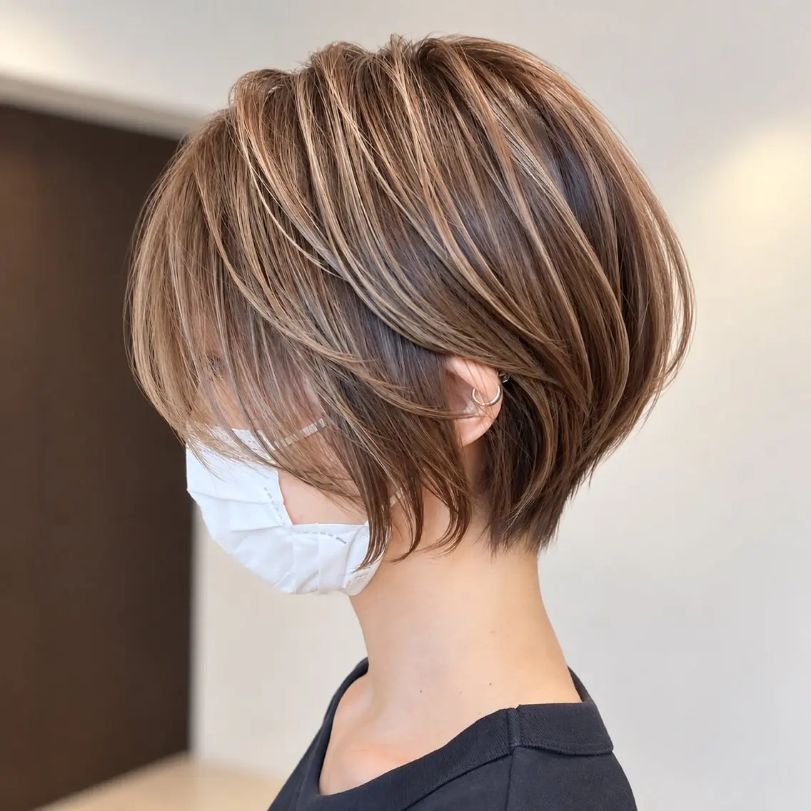 ショート カラー カット ヘアカラー 朝ラク/大人ショート /銀座/若狭真央のヘアスタイル