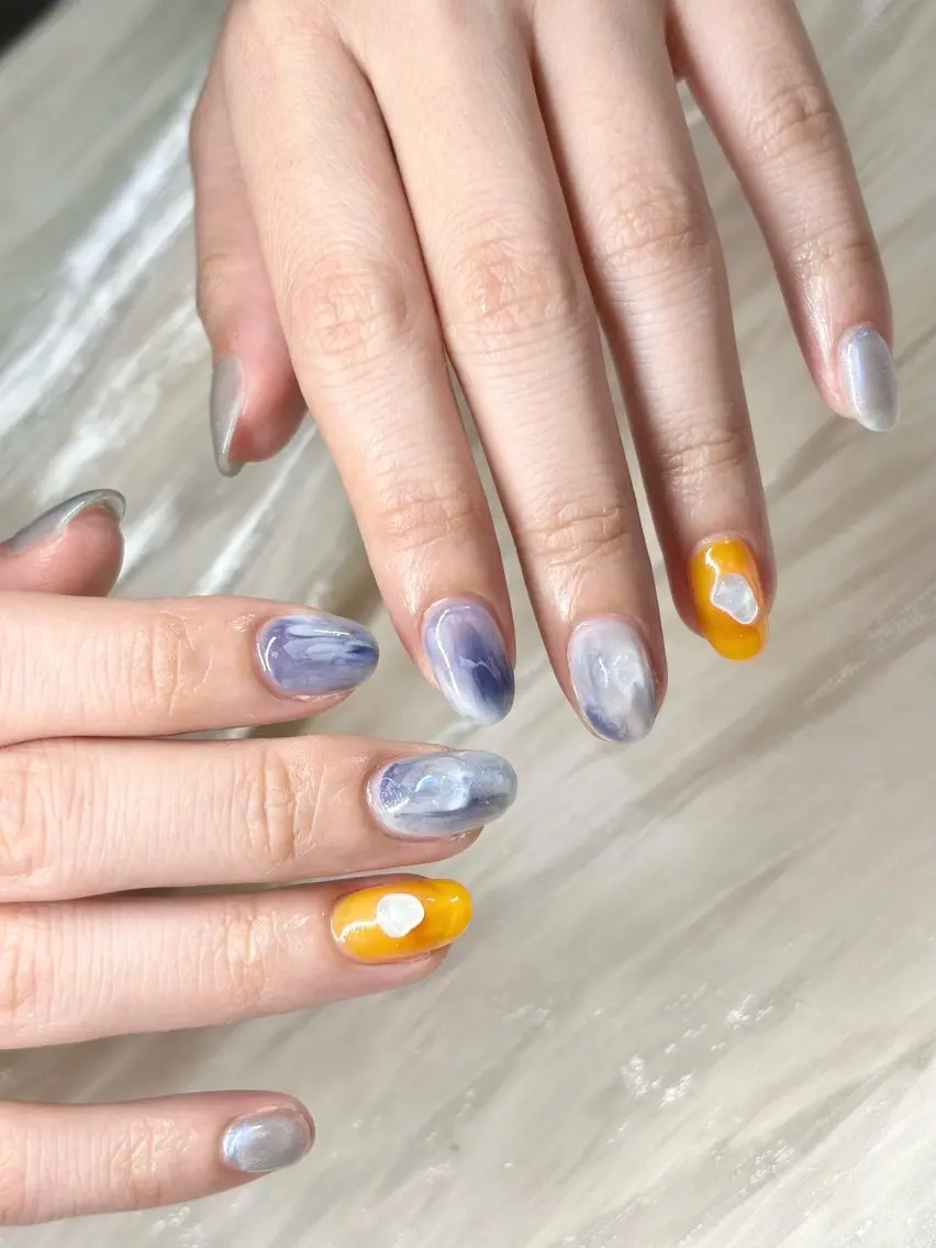 ネイル アートネイル ニュアンスネイル ETE LUNA NAILのネイルデザイン