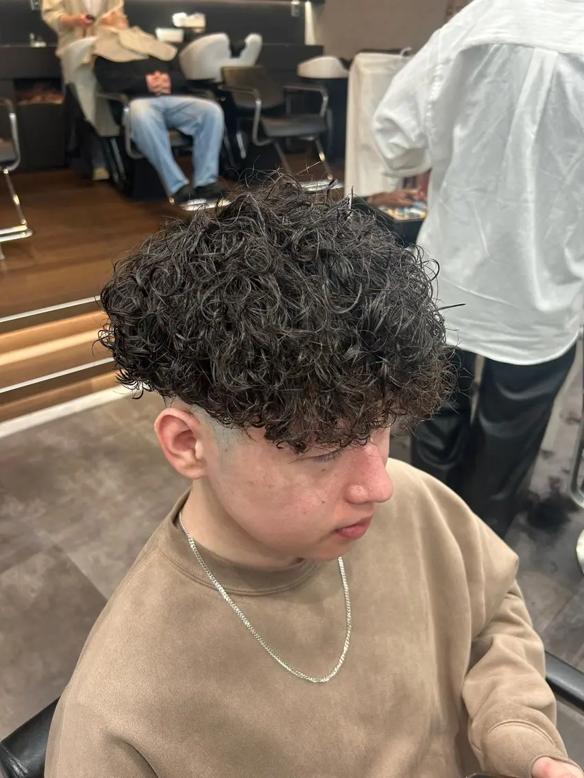 ミディアム パーマ メンズ 🐠メンズ特化🐠 井上風冴のヘアスタイル
