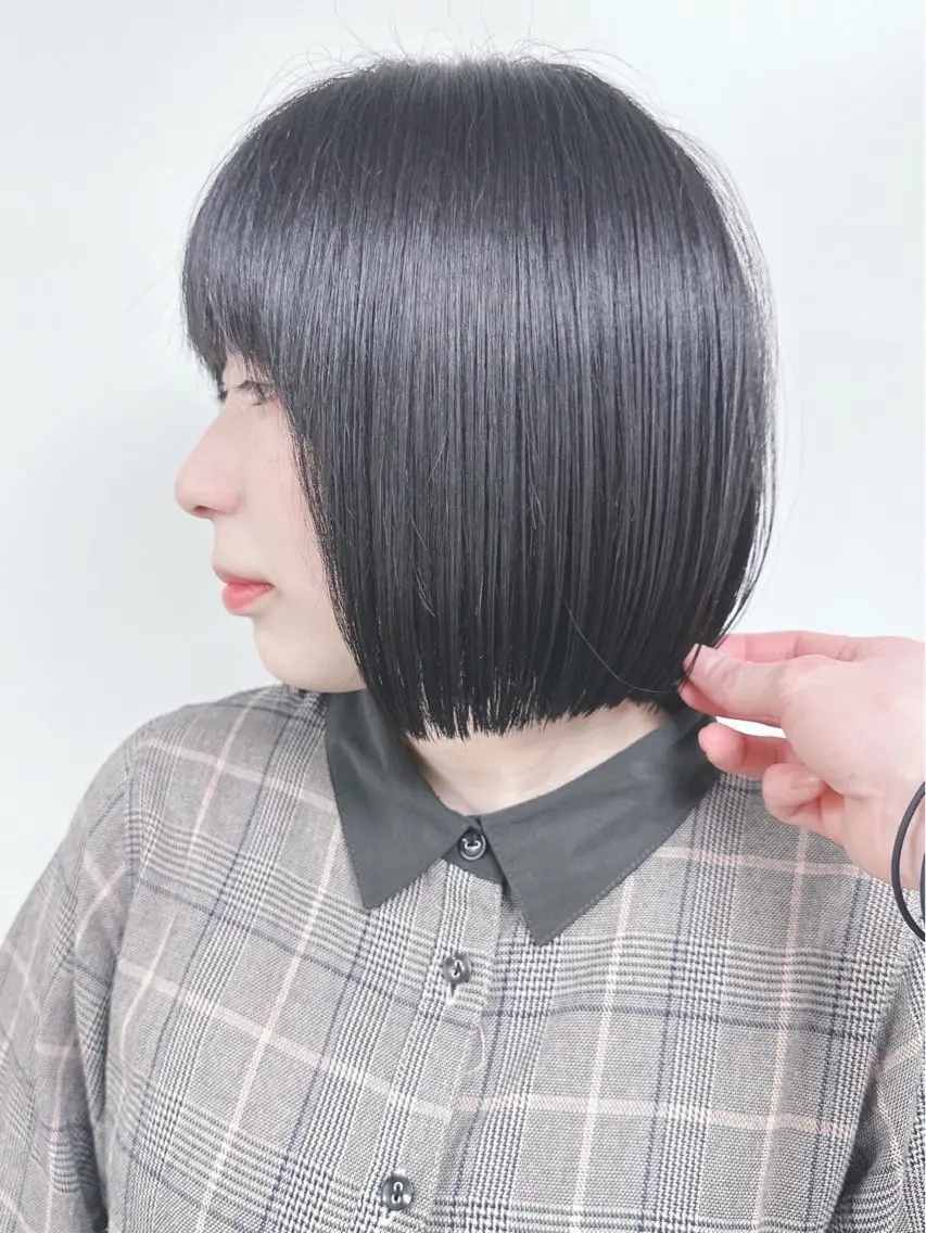 ミディアム カット ヘッドスパ ボブ/ゆるふわ ボブパーマ/とういのヘアスタイル
