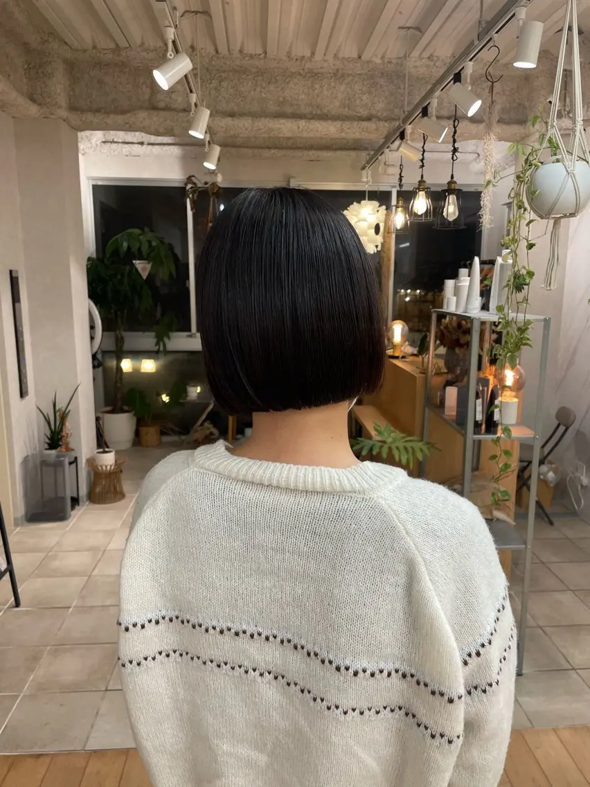 ショート カット 縮毛矯正 トリートメント SHIORI/ ベージュカラー/ボブのヘアスタイル
