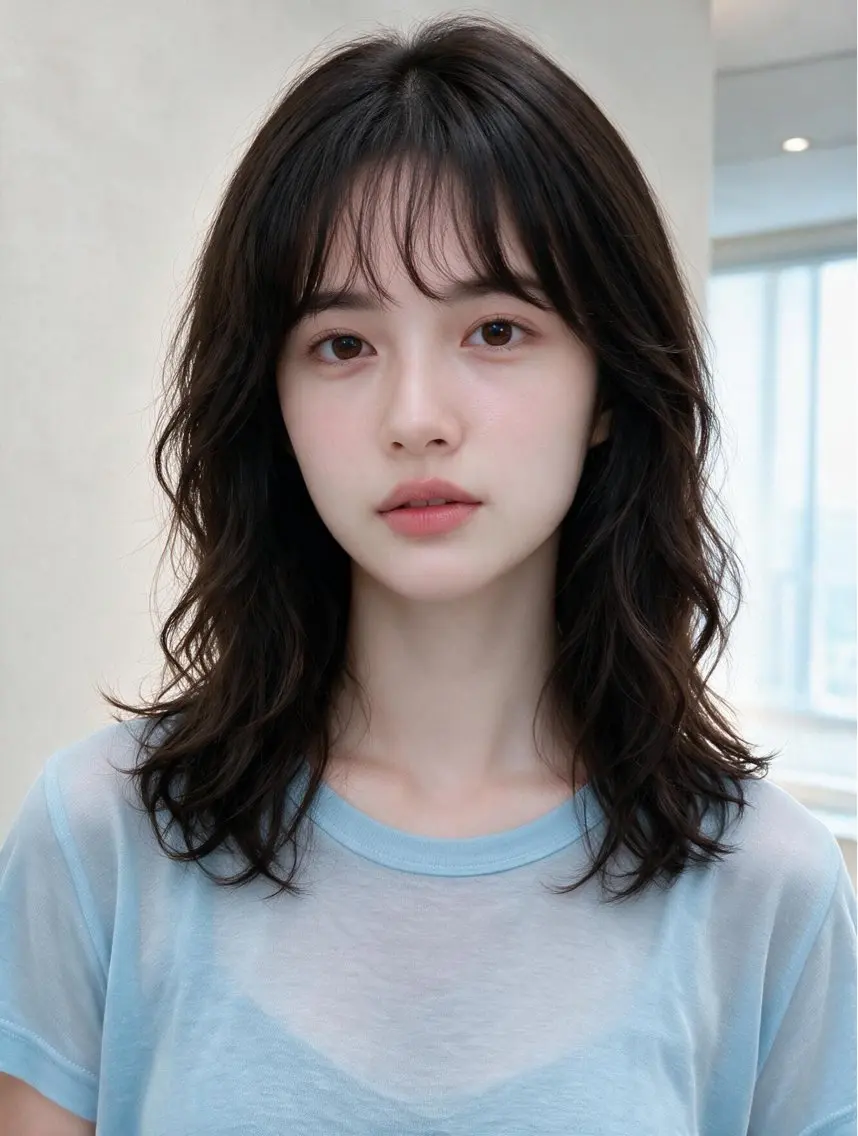 ミディアム パーマ 髪質改善 縮毛矯正 酸性ストレート ストレートパーマ MATSU DAのヘアスタイル